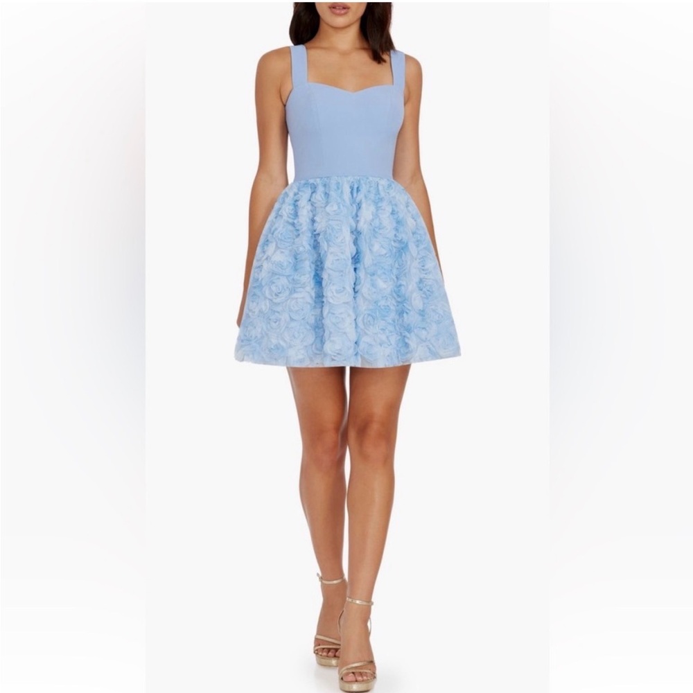 Anthropologie DRESS THE POPULATION MELANIE SLEEVELESS TEXTURED MINI DRESS